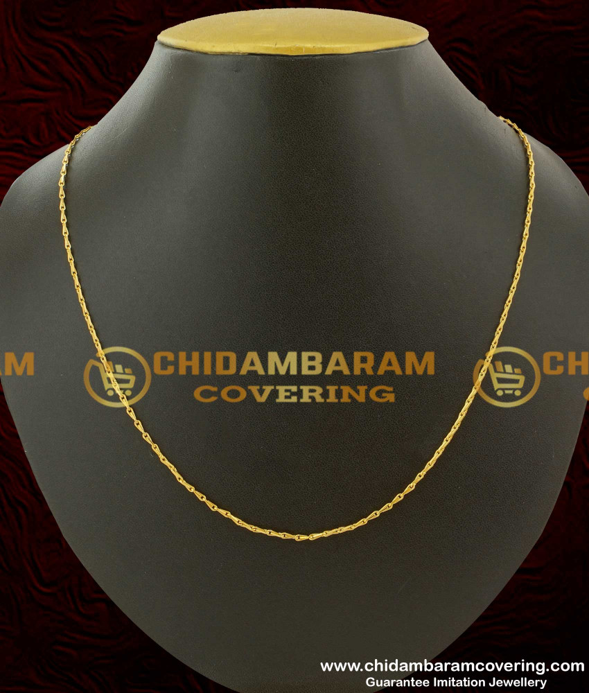 SHN002 - Gold Plated Daily Wear Wheat Model Short Chain Design Buy Online 