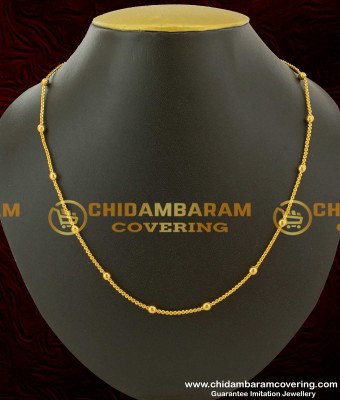 SHN003 – Gold Plated Daily Wear Ball Model Short Chain Design Buy Online