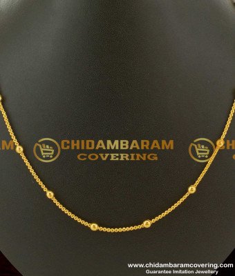SHN003 – Gold Plated Daily Wear Ball Model Short Chain Design Buy Online
