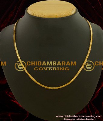 SHN014 - Daily Wear Gold Plated Shiny Cutting Short Chain Design Online