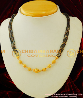 SHN019 - New Short Nallapusalu Models in Gold Plated Mangalsutra Design Online