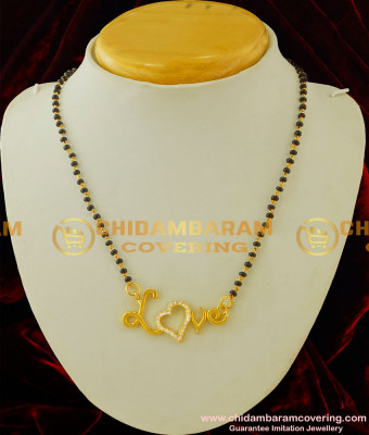 SHN026 - Trendy Love Design Stylish Mangalsutra Gold Plated North Indian Mangalsutra Buy Online