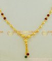 SHN031 - Gold Design Daily Wear Red Green Crystal Mangalsutra Online  
