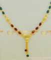 SHN032 - Gold Plated Gold Light Weight Red Green Crystal Chain Mangalsutra for Women