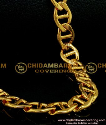 SHN061 - Heavy Thick Cuban Link Chain Gold Plated Chain for Men