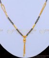 SHN077 - Elegant Simple Gold Design One Gram Gold Short Mangalsutra for Female