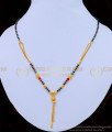 SHN078 - Gold Plated Red and Green Crystal Modern Mangalsutra Design for Women 
