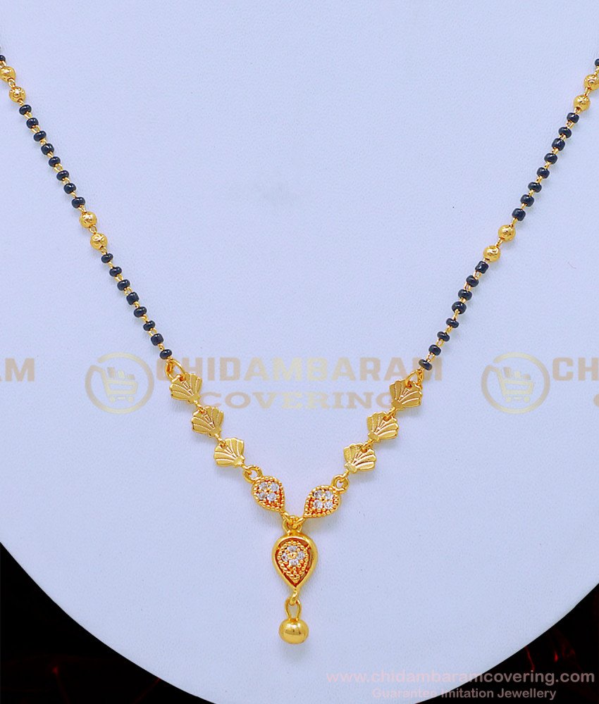 SHN080 - Unique Ad Stone Dollar Short Mangalsutra Imitation Jewellery Online