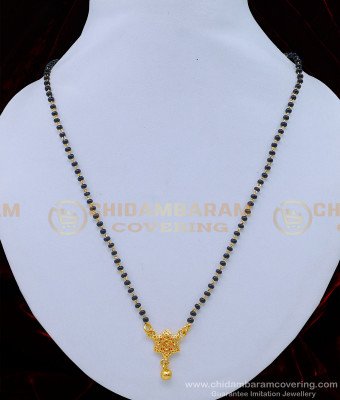 BBM1025 - Traditional Daily Wear North Indian Simple Short Black Beads Mangalsutra