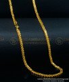SHN093 - 18 inches One Gram Gold Oval Cutting Gold Chain Design for Regular Use