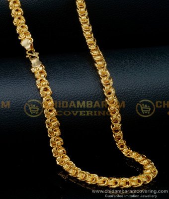 SHN107 - Trendy Mens Heavy Gold Chain Design Original Gold Plated Jewelry 