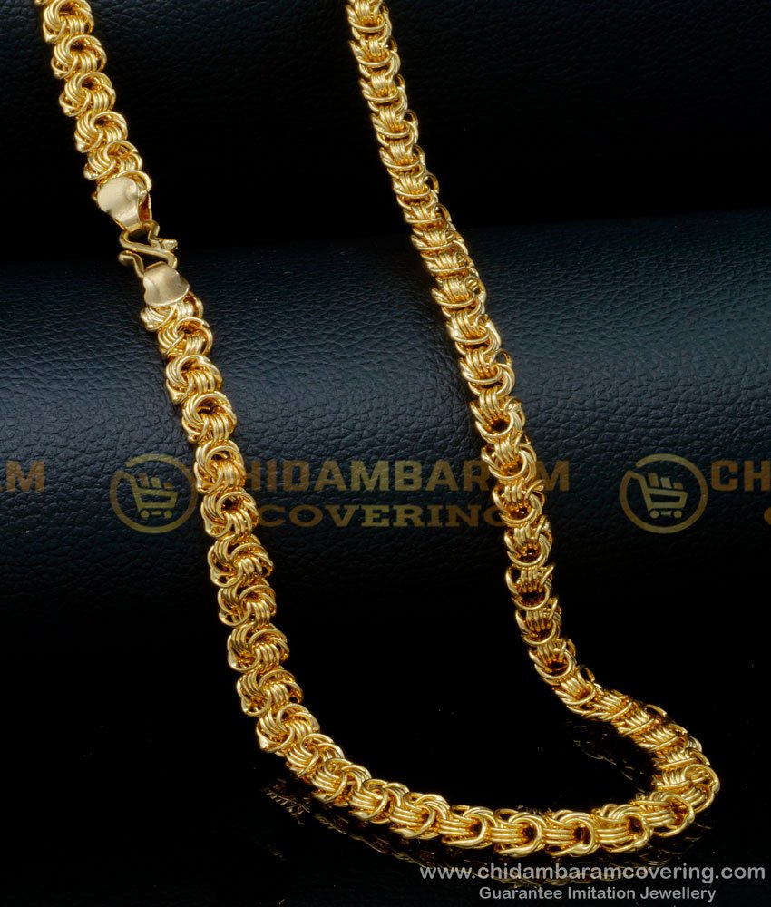 SHN107 - Trendy Mens Heavy Gold Chain Design Original Gold Plated Jewelry 