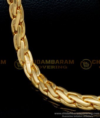 SHN109 - Traditional Gold Design Heavy Thick Short Chain for Men 
