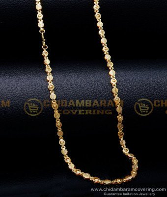 SHN122 - Latest Leaf Model Stylish Gold Chain Design for Female