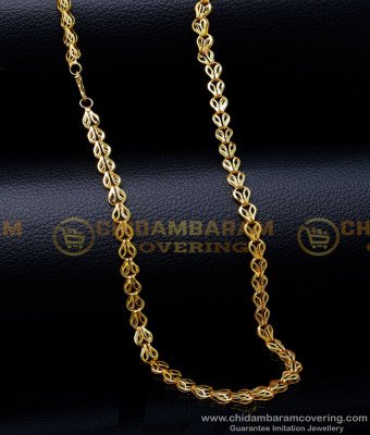 SHN124 - 1 Gram Gold Daily Wear Artificial Gold Chain for Ladies