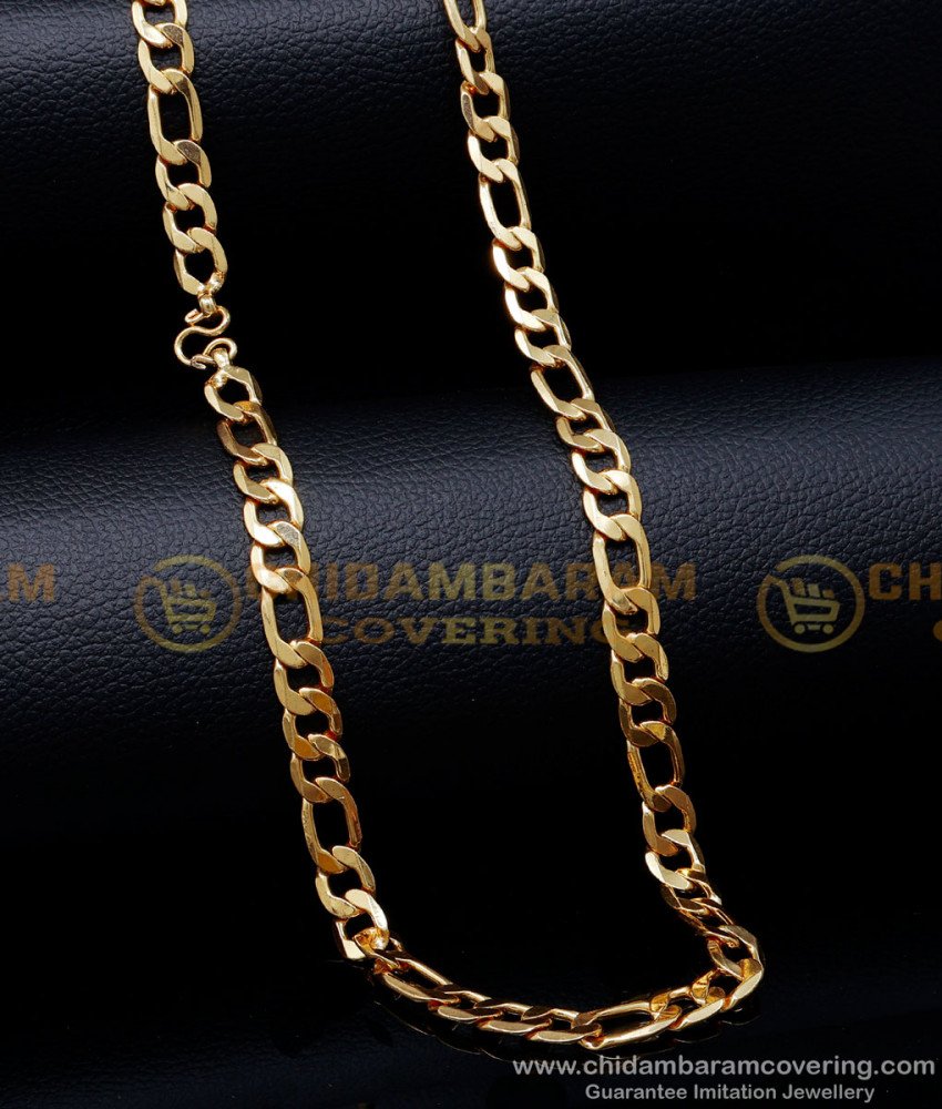 SHN126 - Sachin Tendulkar Short 1 Gram Gold Plated Chain for Men