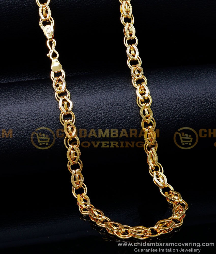 SHN132 - Unique Mens Necklaces Short Gold Plated Chain Online