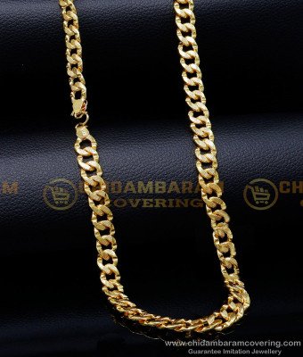 SHN139 - Gold Design Daily Use Thick Short Gold Plated Chain