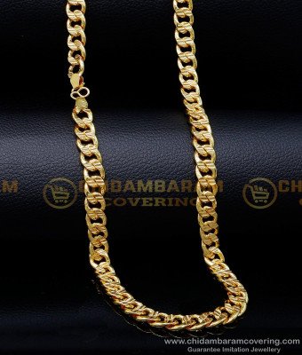 SHN140 - Gold Plated Daily Use Short Gold Chain Design for Men