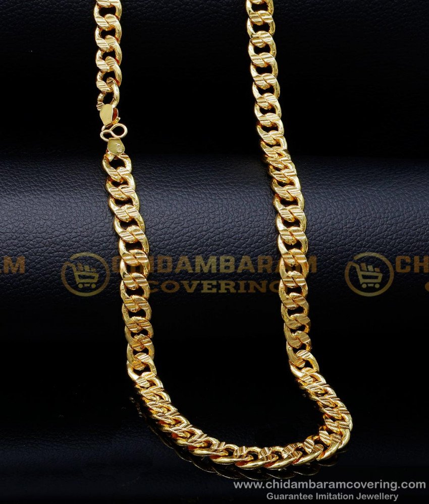 SHN140 - Gold Plated Daily Use Short Gold Chain Design for Men