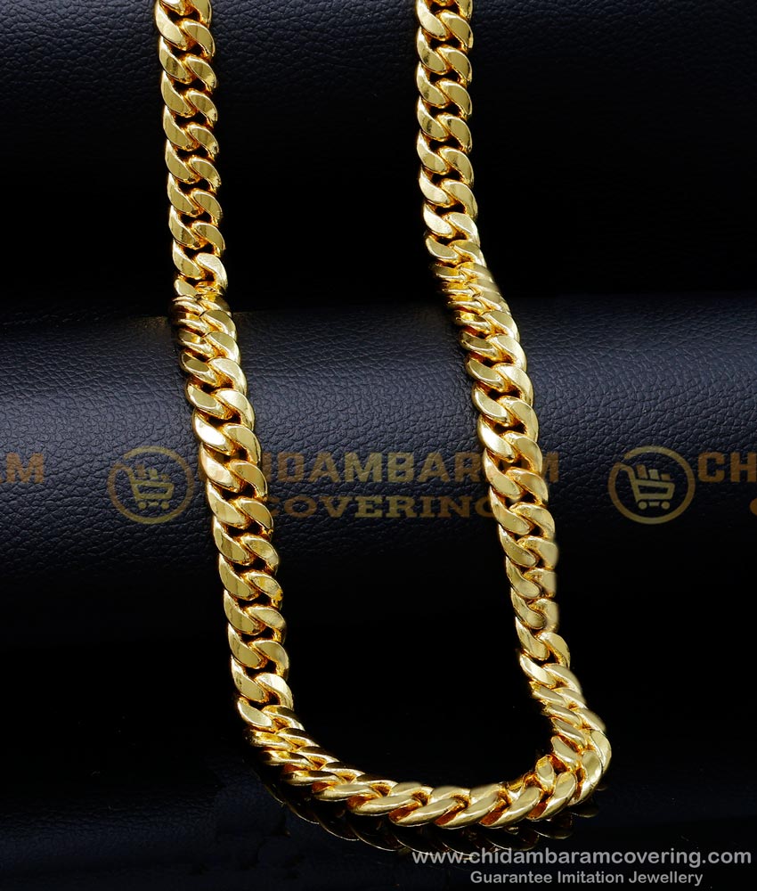 SHN141 - Trendy Daily Wear Thick Gold Plated Chain for Men
