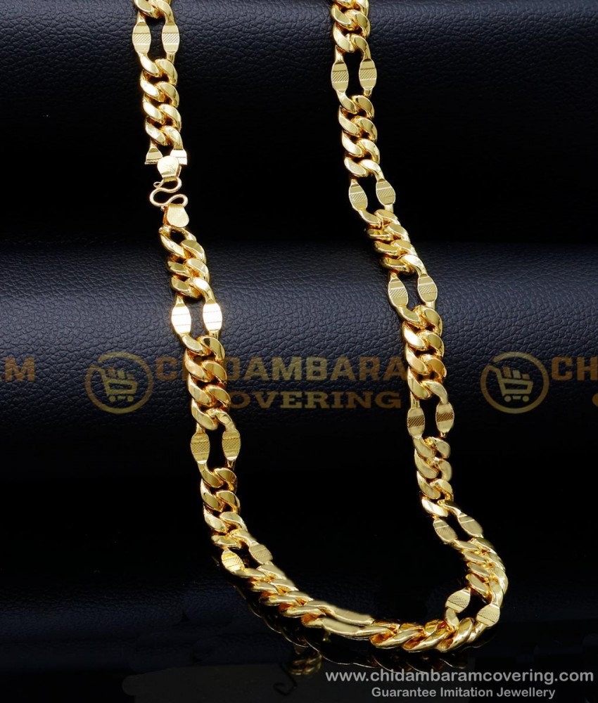 SHN142 - First Quality Gold Plated Heavy Men Gold Chain Designs
