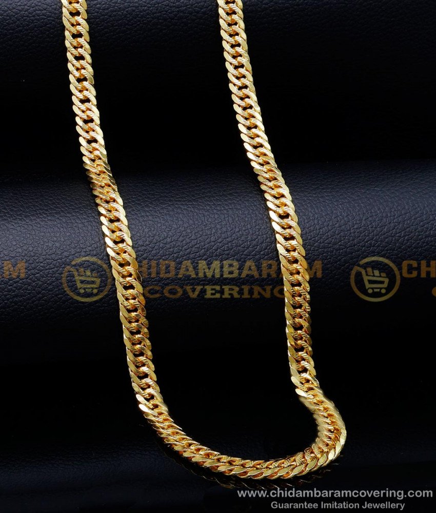 SHN143 - Shiny Gold Chain Designs Male Gold Plated Jewellery