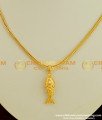 SCHN076 - Most Popular Gold Fish Pendant with Solid Matching Short Chain Online