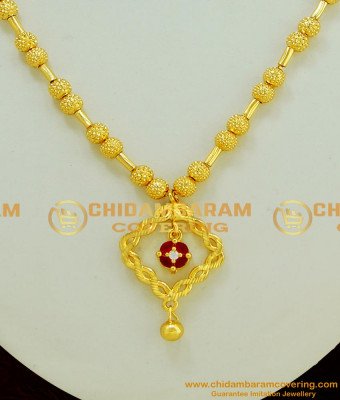 SCHN184 - Unique Fashionable Dollar with Gold Ball Chain Buy Indian Jewellery Online