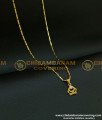 SCHN197 - Teenage Girls Diamond Stone Tiny Queen Crown Pendant Gold Designs with Short Chain