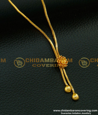 SCHN218 - Modern Short Chain with Tiny Flower Pendant Gold Plated Jewellery
