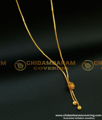 SCHN218 - Modern Short Chain with Tiny Flower Pendant Gold Plated Jewellery