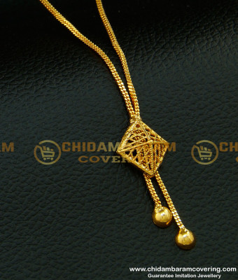 SCHN219 - Simple Gold Design 18 Inches Short Chain with Dollar Buy Online