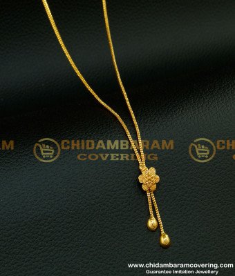 SCHN225 - New Model Light Weight Flower Design Gold Pendant Chain Online 
