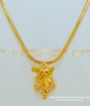 SCHN238 - Beautiful White Stone One Gram Gold Ganesh Pendant Designs with Chain Men Locket Online 