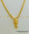SCHN254 - Unique Ganesh Gold Pendant Design Gold Plated Vinegar Dollar with Short Chain