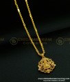 SCHN266 - Gold Look Gold Plated Lakshmi Dollar with Short Chain for Women