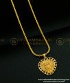 SCHN268 - Real Gold Design Plain Pendant with Chain Gold Covering Dollar Chain Online 