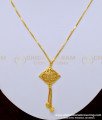SCHN279 - 1 Gram Gold Simple Gold Design 18 Inches Short Dollar Chain Buy Online