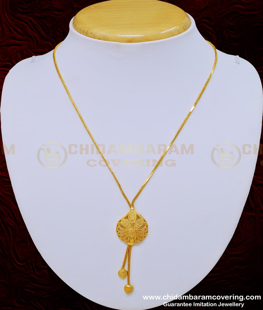 SCHN280 - Trendy Gold Plated Teenage Girls Short Chain With Pendant Imitation Jewellery    