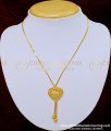 SCHN281 - Stylish Short Chain with Heart Shape Dollar for Girls    