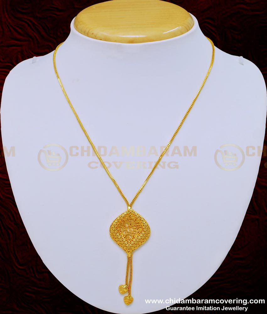 SCHN283 - Unique Gold Design Short Chain with Pendant Buy Online     