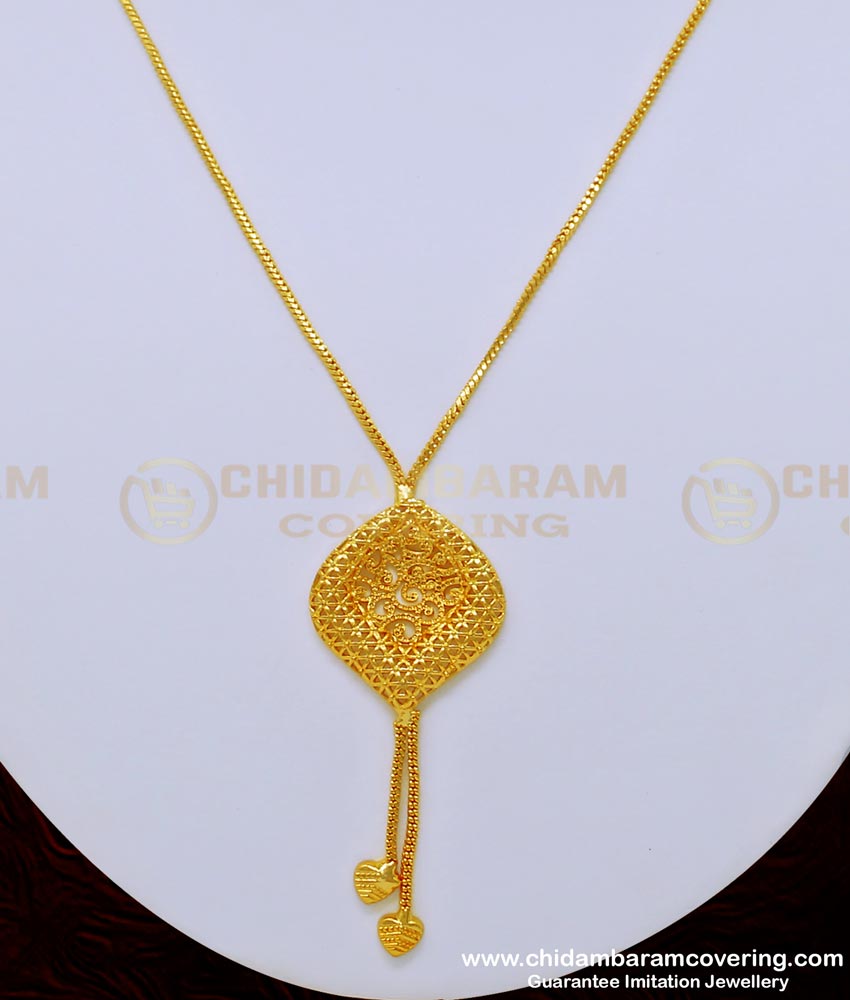 SCHN283 - Unique Gold Design Short Chain with Pendant Buy Online     