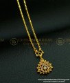 SCHN285 - Gold Look Gold Plated White Stone Dollar with Short Chain for Women