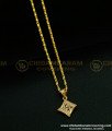 SCHN286 - 18 Inches Chain with Unique White Stone Dollar Chain for Girls