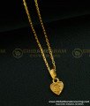SCHN289 - One Gram Gold ‘S’ Letter Dollar with Thin Chain For Boys And Girls