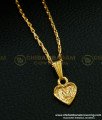 SCHN292 - One Gram Gold Short Chain With ‘M’ Letter Pendant Buy Online