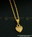 SCHN295 - One Gram Gold Short Chain With ‘J’ Letter Locket Dollar Chain Online