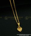 SCHN298 - One Gram Gold Heart Shape ‘D’ Letter Dollar with Short Chain Online