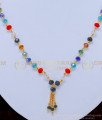 SCHN307 - Trendy Colorful Crystal Navaratna Chain Buy Indian Imitation Jewelry